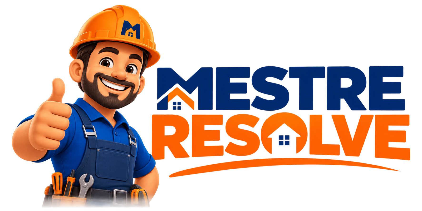 Mascote e logotipo Mestre Resolve